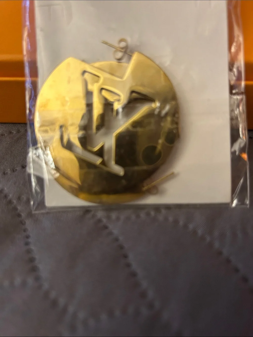 Gold Decorative Phone Charm Accent